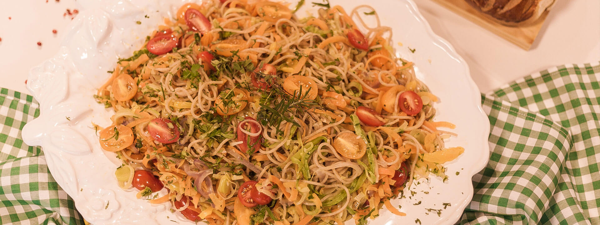 Macarrão Integral com Legumes