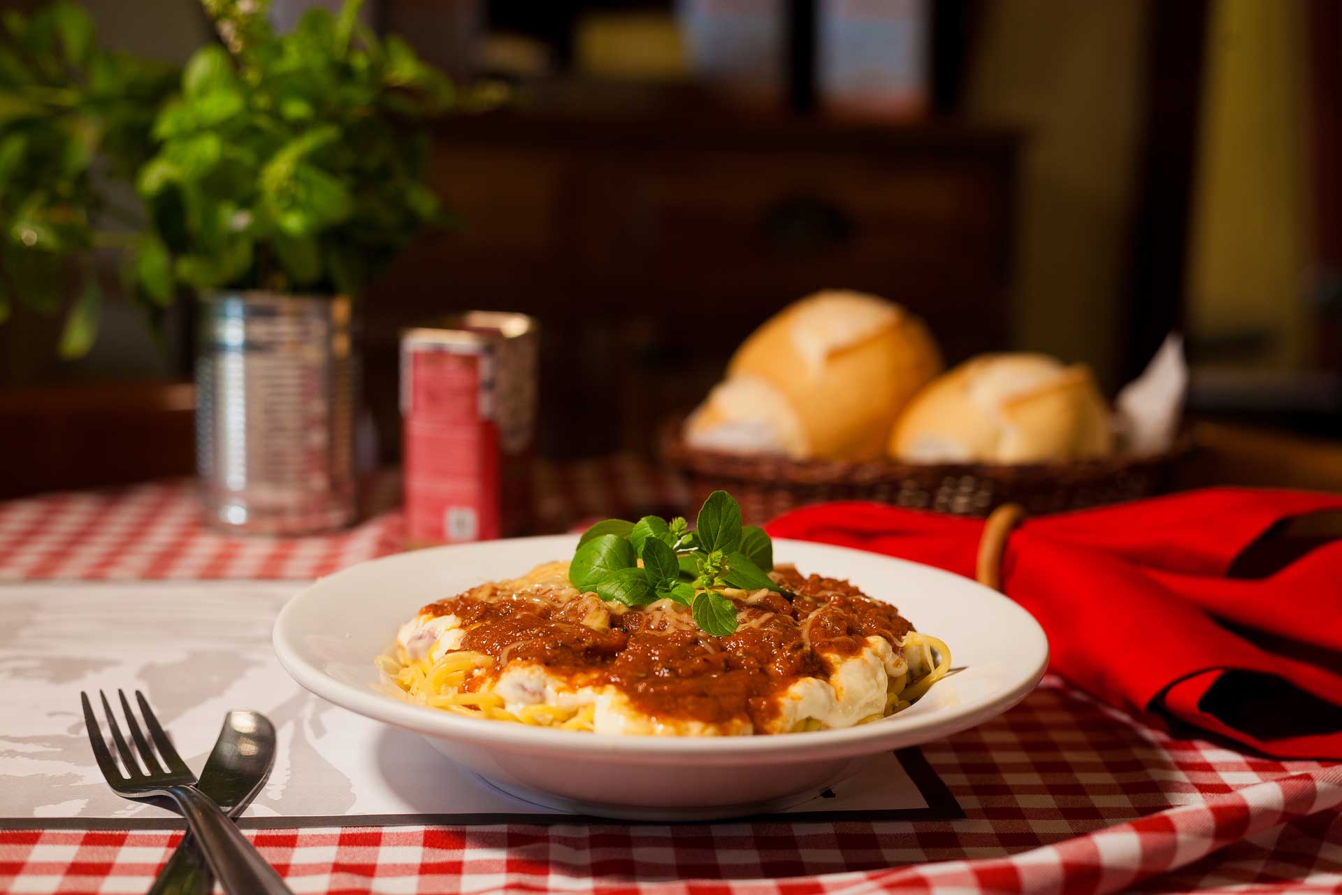 macarrão no forno