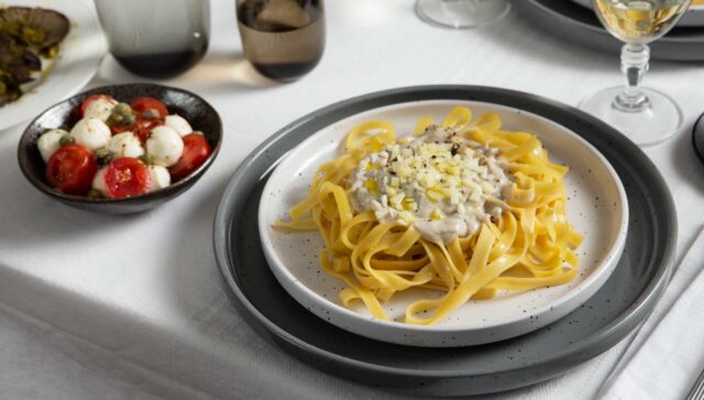 Macarrão com requeijão