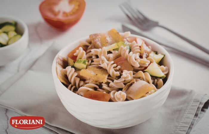 Marmita fitness com macarrão integral