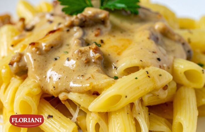 Penne ao molho de queijos